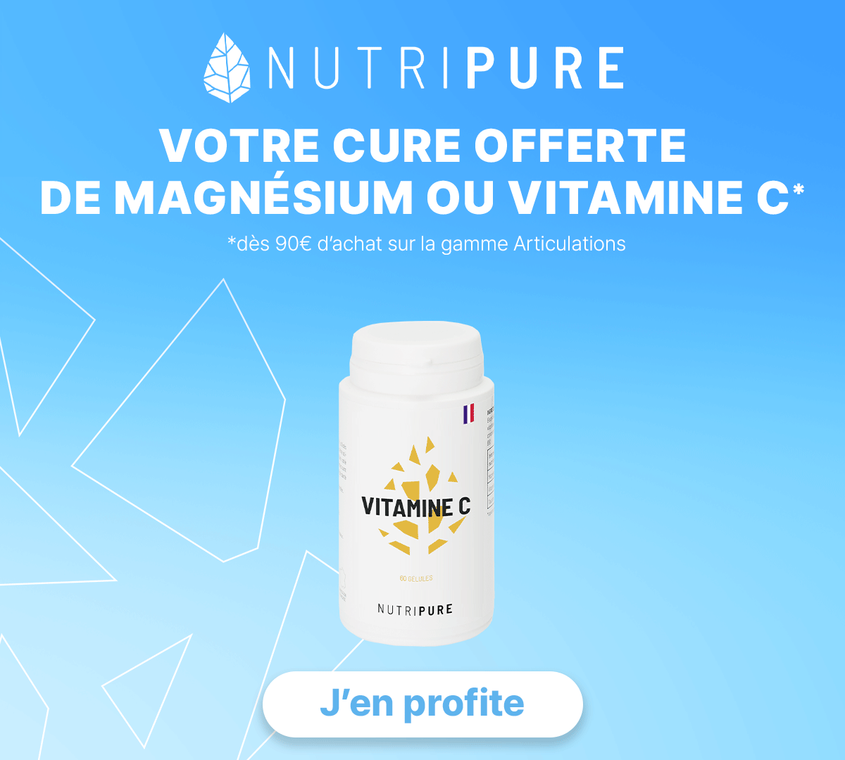 Votre cure de Magnésium ou de Vitamine C offerte* !