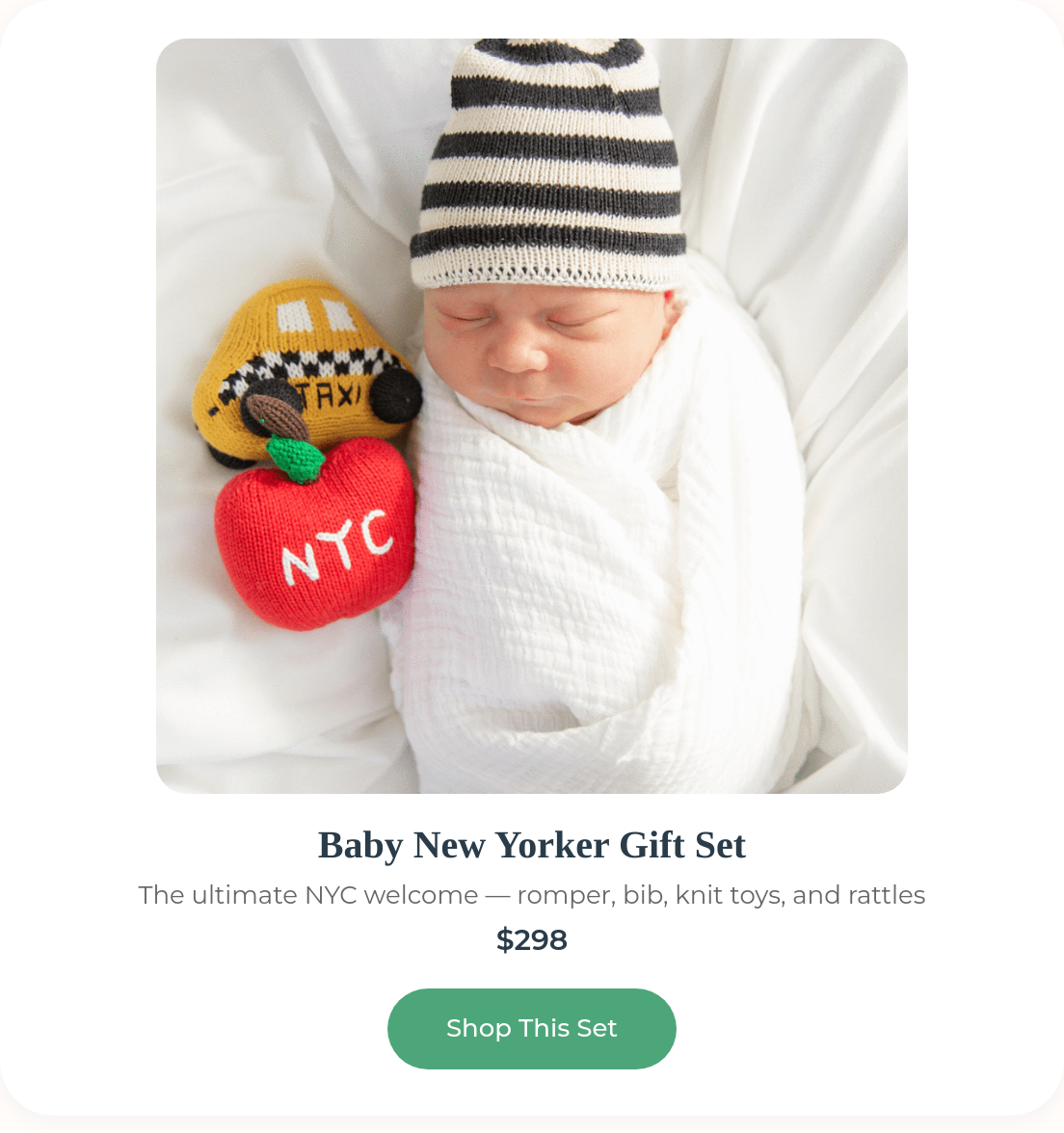 Baby New Yorker Gift Set — $298, the ultimate NYC baby gift