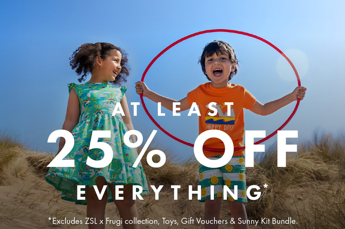 At least 25% off everything