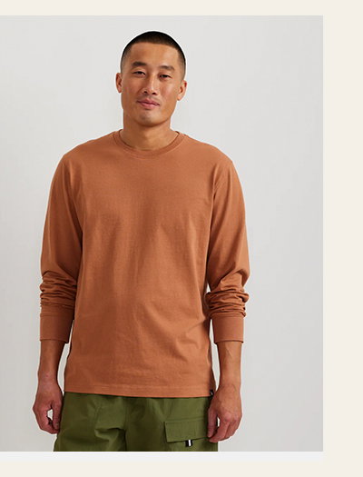 Men's Legend Wash 100% Cotton Long-Sleeve Classic T-Shirt