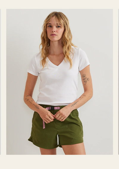 Women's Everyday Short-Sleeve V-Neck T-Shirt