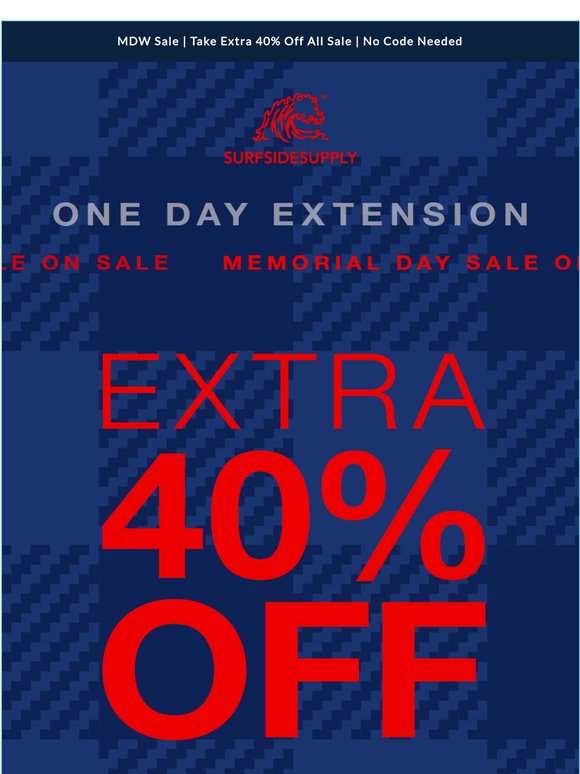 By Popular Demand: 40% Off Extended!