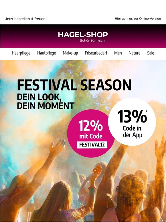 Festival Vibes & 13% Rabatt🎆