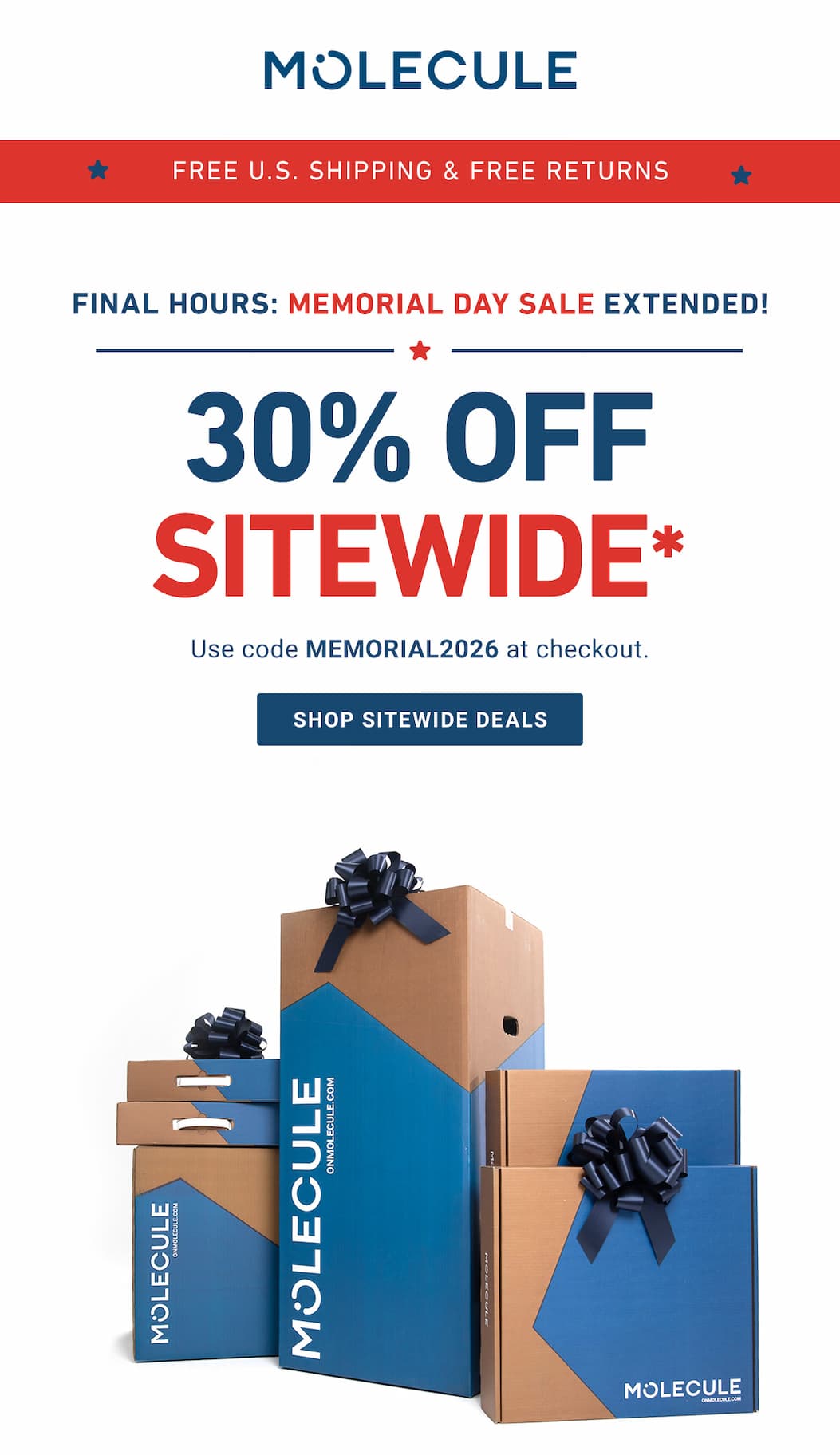 Use code MEMORIAL2026 for 30% off sitewide