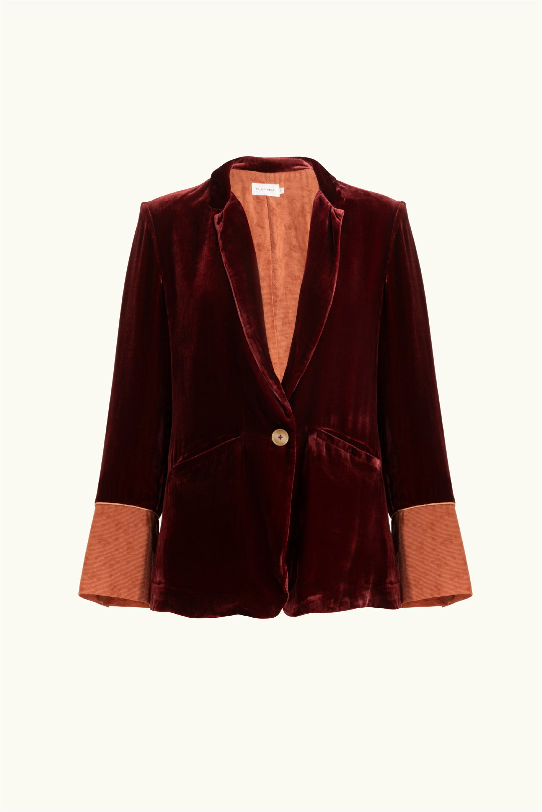 Deme Velvet Satin Jacket Spice