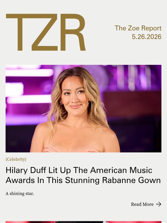 Hilary Duff Lit Up The American Music Awards In This Stunning Rabanne Gown