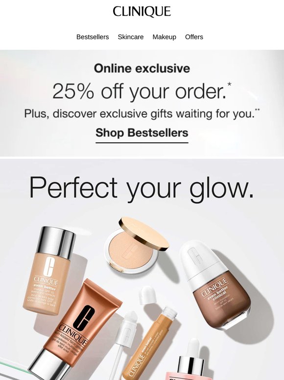 Glow more, spend less with 25% off