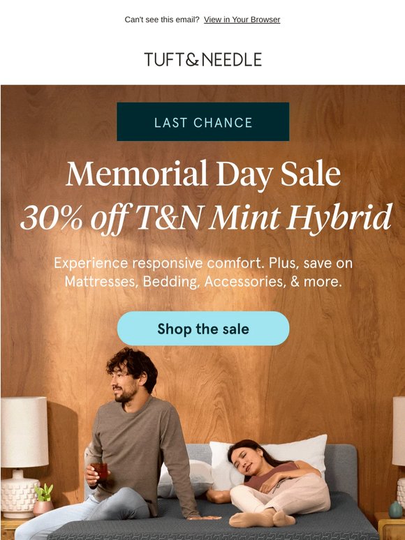 LAST CHANCE: Memorial Day Sale