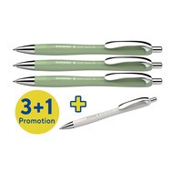 Lot de 3+1 stylos à bille</br>« Slider Rave XB » vert