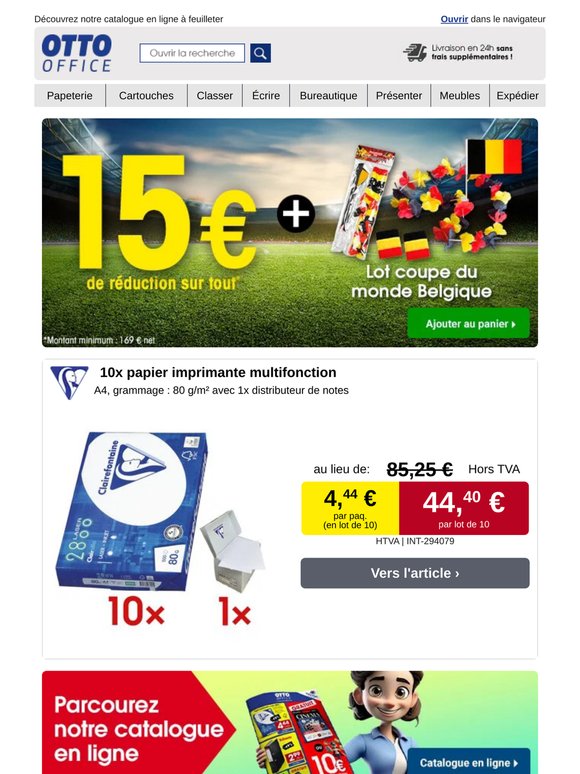 ⚽ Notre offre spéciale football : 15 € + un kit de supporter gratuit !