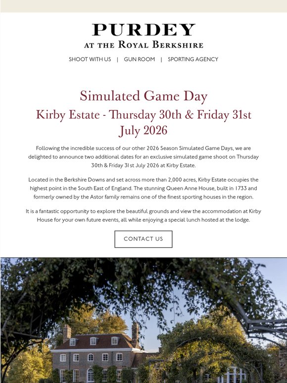 A new date added for 2026 Simulated Game Shoots