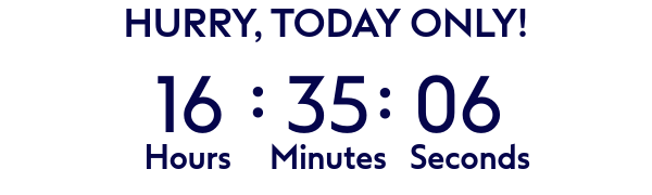 Hurry, today only!