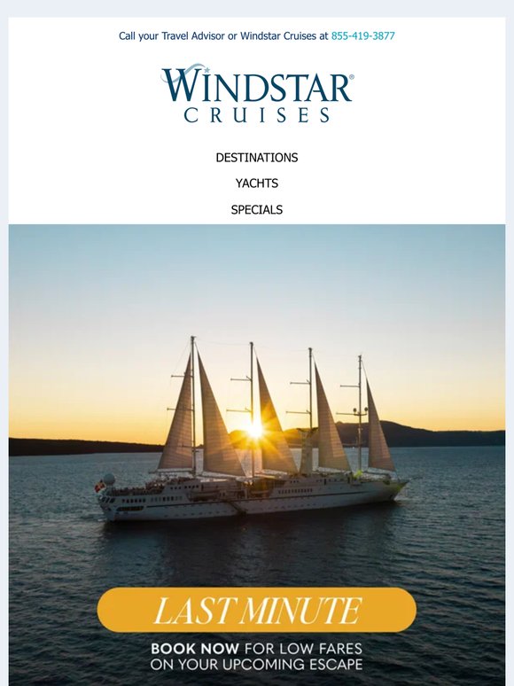 Low Fare - Newly Added Last-Minute Voyages to Book Now