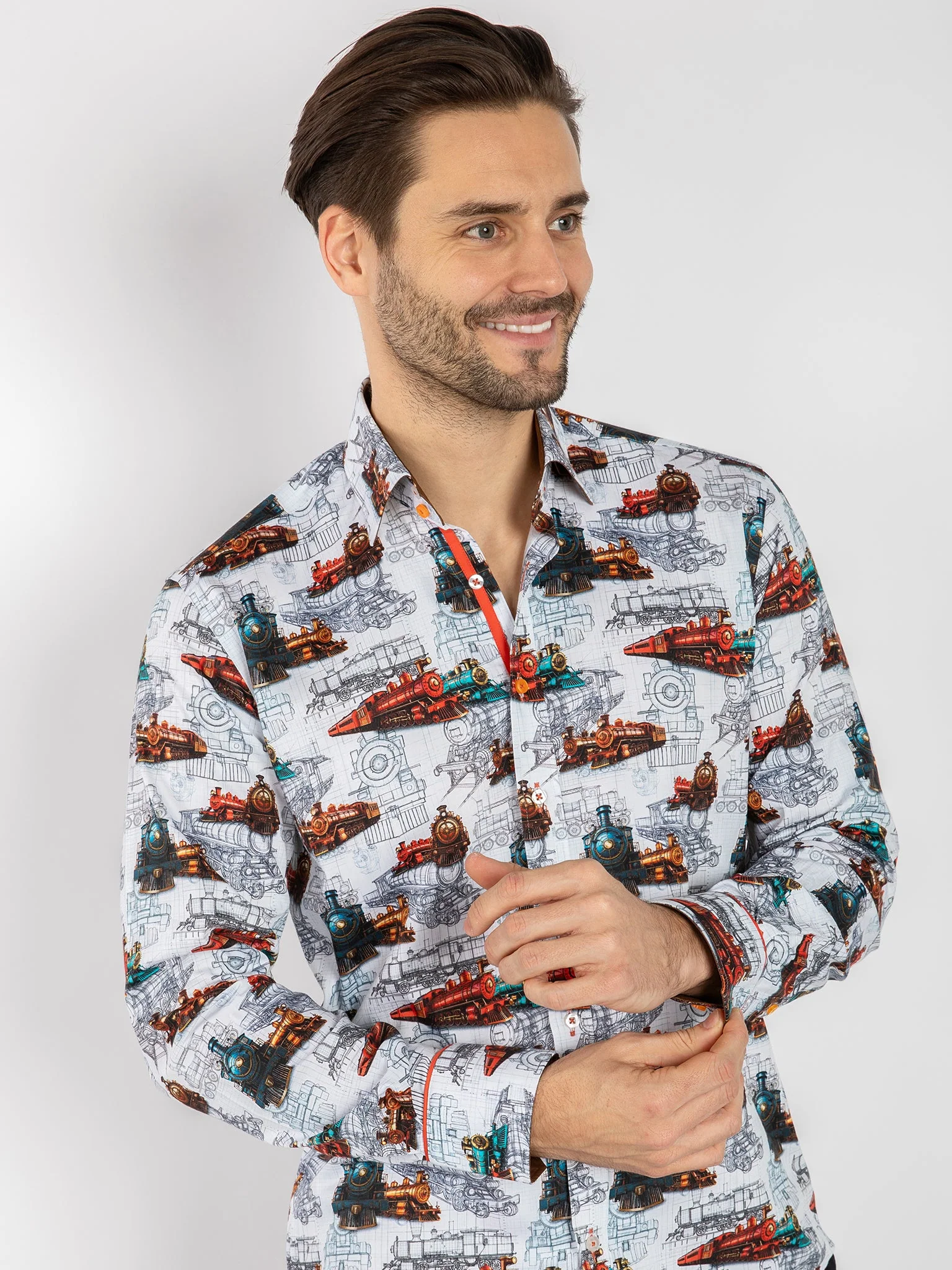 Image of The Locomotive Blueprint Shirt