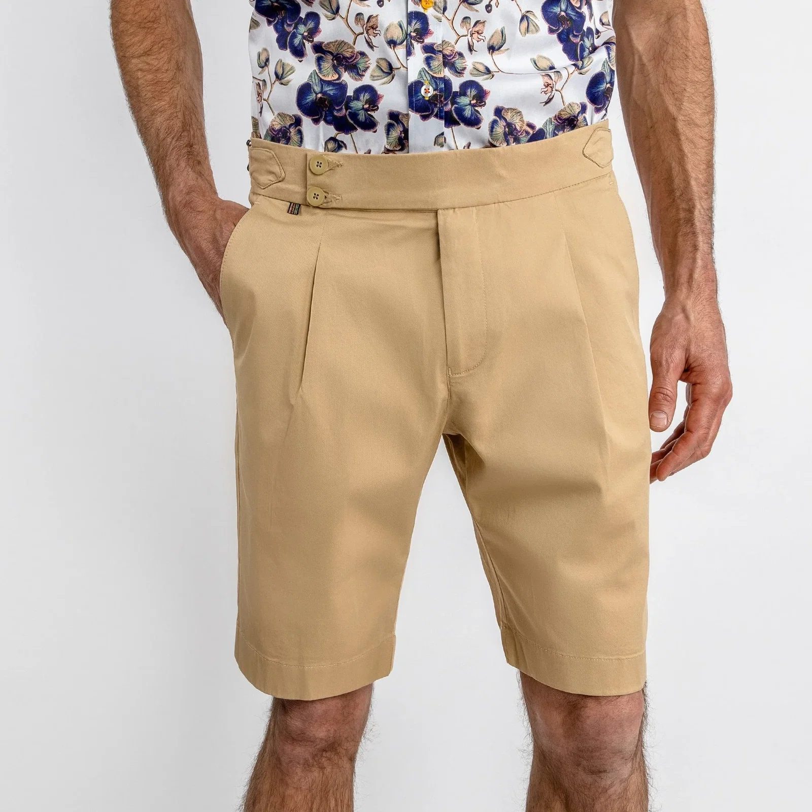 Image of CLAUDIO LUGLI FITTED CHINO SHORTS