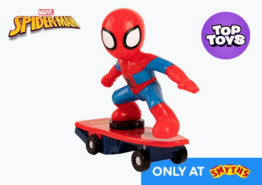 Marvel Spider-Man Remote Control Skateboard Figure Set