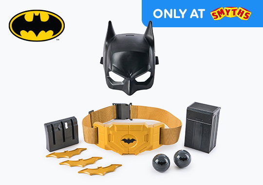 DC Batman Costume Accessories Batman Mask and Utility Belt Gear-Up Set