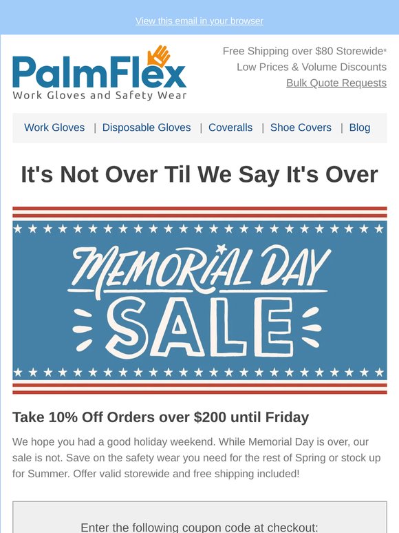 The Holiday Sale Continues - Take 10% off Orders over $200