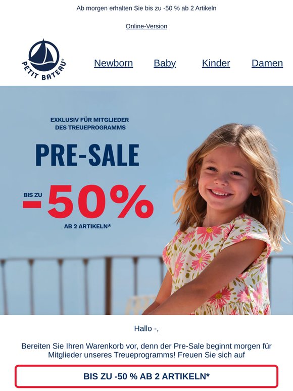 🛒— ,bereiten Sie schon jetzt Ihren Einkaufskorb für der Pre-Sale vor!