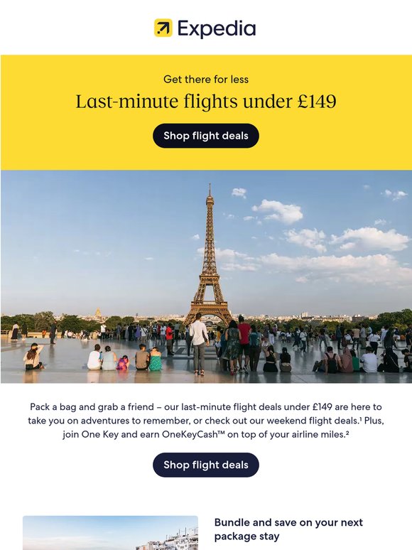 Flights under £149 – pack your bags