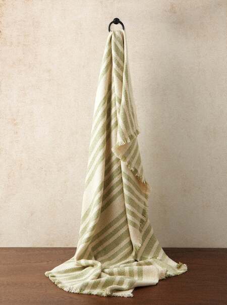 Classic Stripes Cashmere Throw (67in/1.7m)