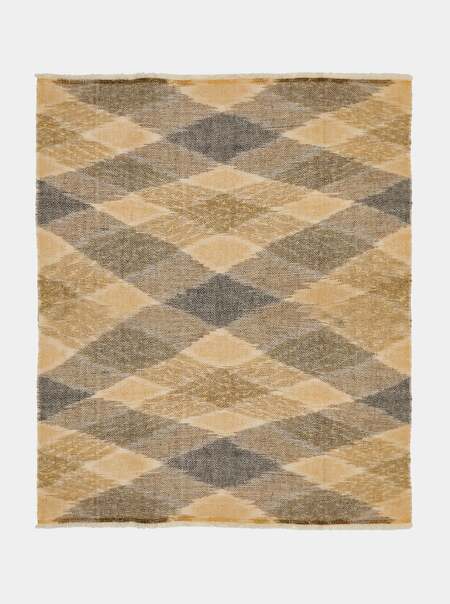 Check Ikat Cashmere Throw (67in/1.7m)