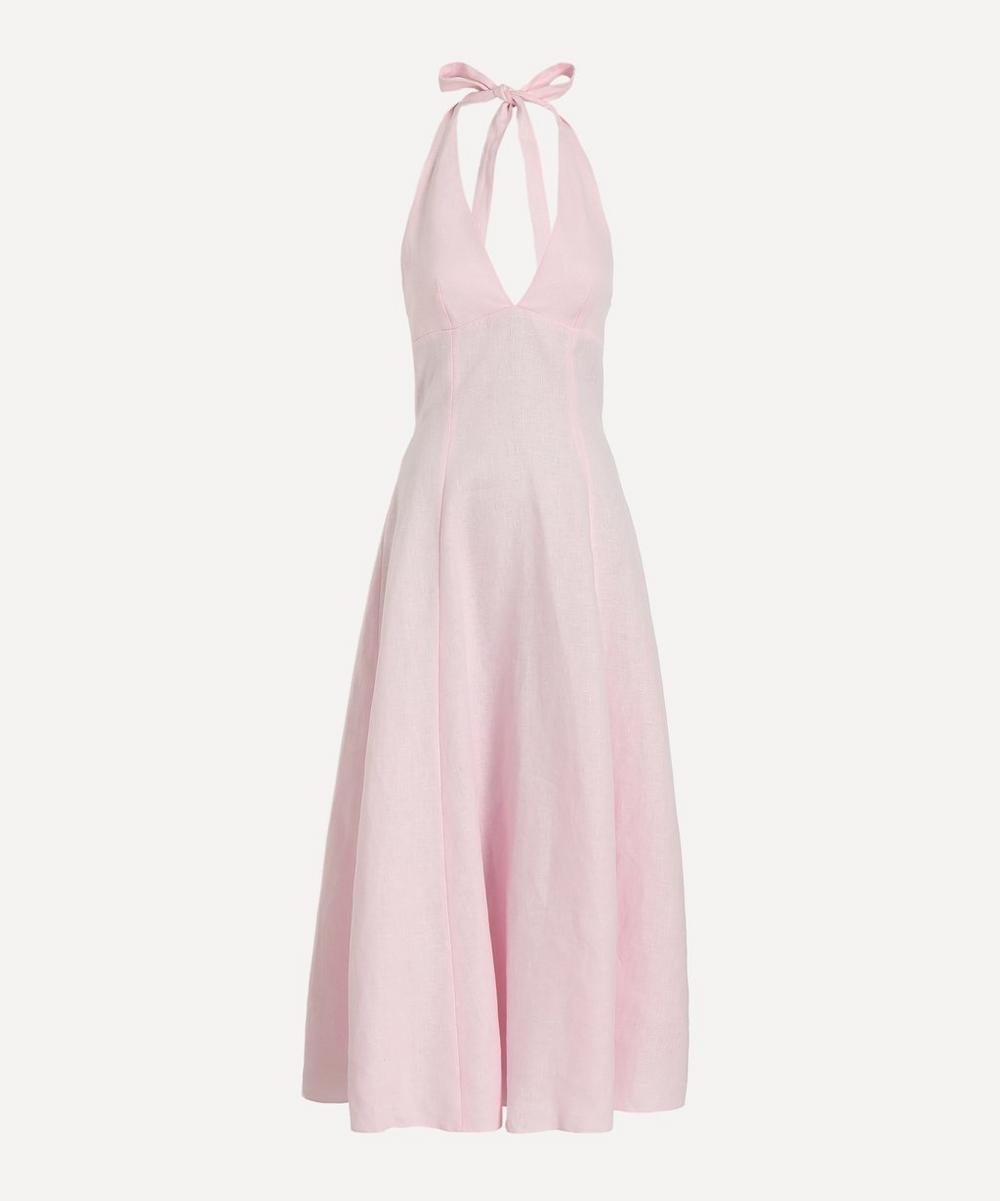 Faithfull The Brand Marais Pink Midi Dress