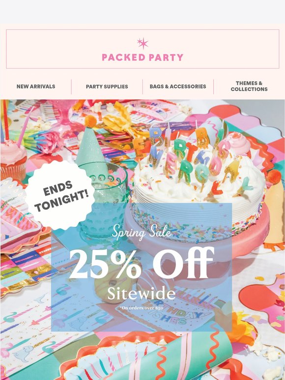 Final Hours 🎉 25% Off Sitewide Ends Tonight!