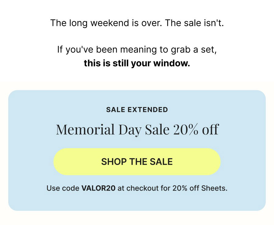 If you've been meaning to grab a set, this is still your window. Shop The Sale 