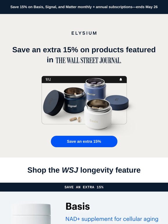 Last chance: Save an extra 15% on WSJ-featured products