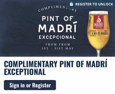 Free Complementary Drinks - 2 Vouchers Inc Selected Drinks &...