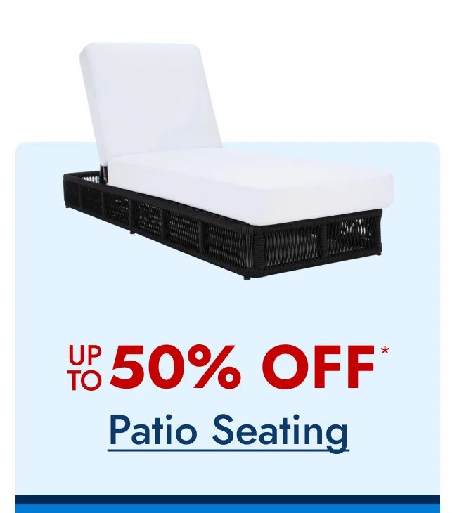 Up to 50%--Patio Seating