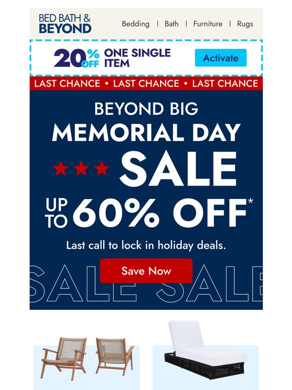 Last chance for Memorial Day savings