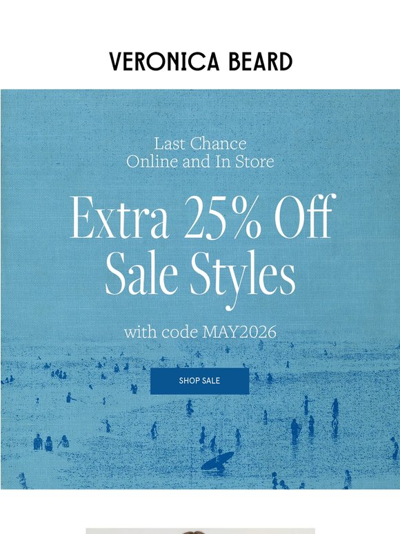 Ending soon! Extra 25% off sale styles