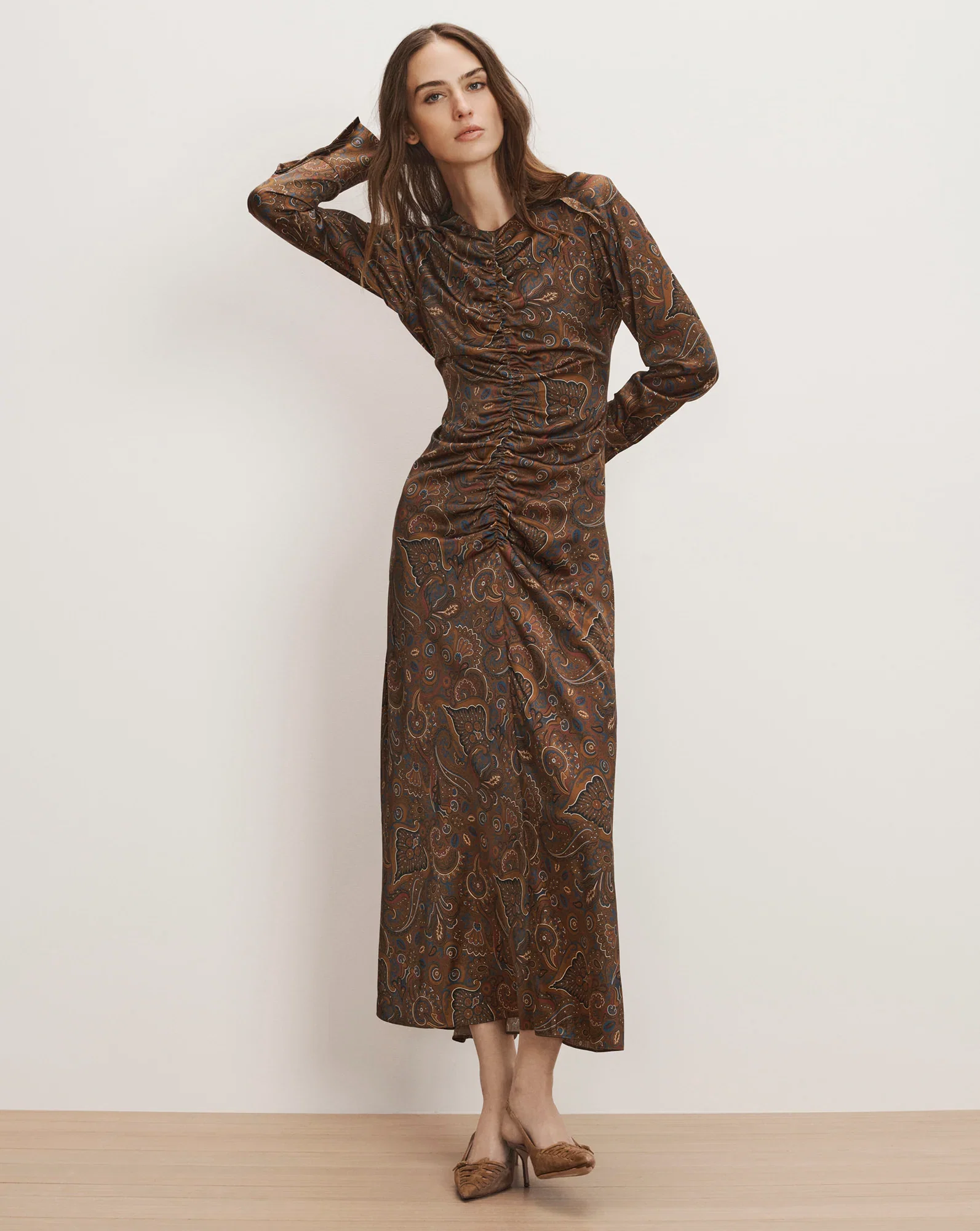 Image of Irma Stretch-Silk Midi Dress