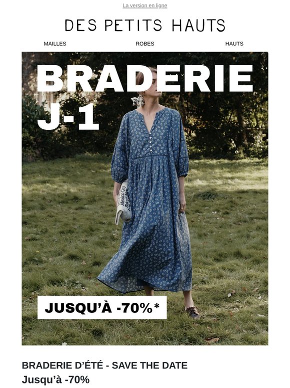 J-1 Braderie | en ligne dès demain 8h