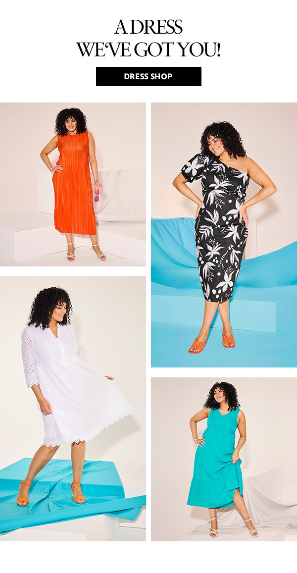 Bold silhouttes. A dress - we've got you! 