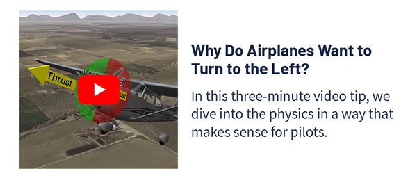 Why do airplanes want to turn to the left?