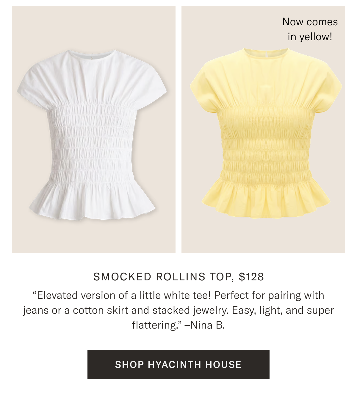 Smocked Rollins Top