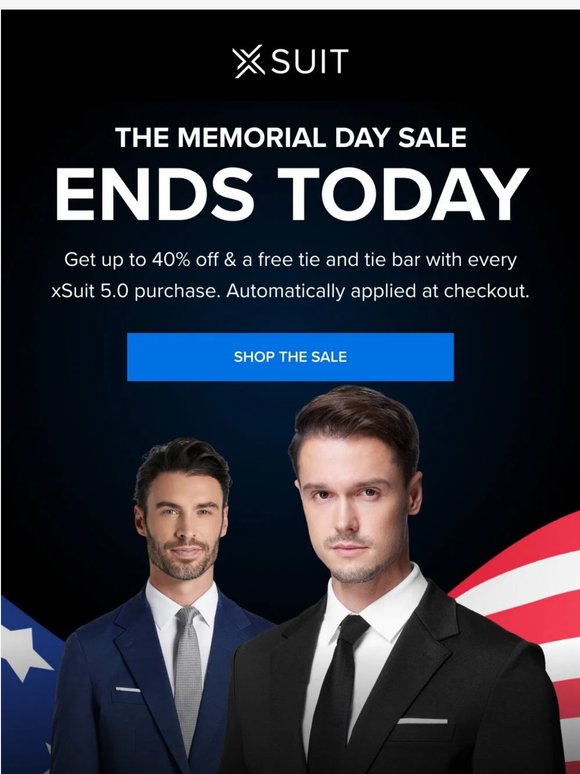 The Memorial Day Sale Ends Tonight