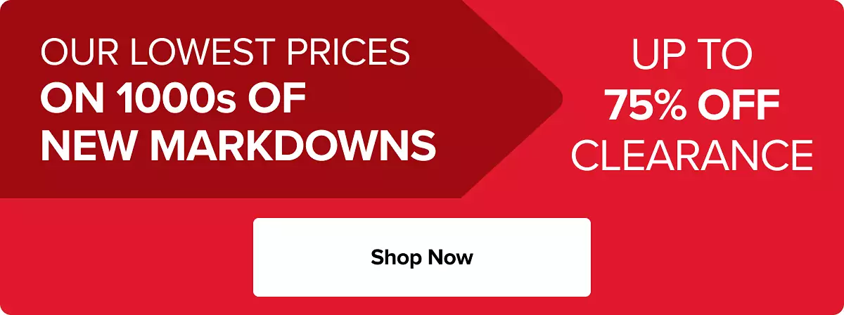 Up to 75% off Clearance