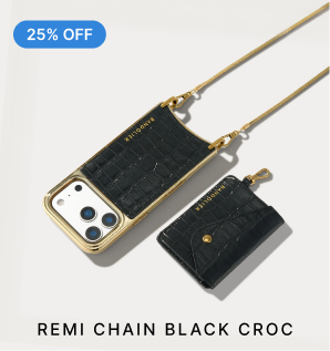25% off Remi chain black croc