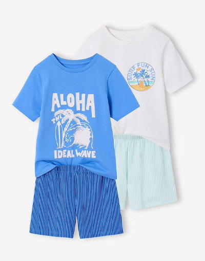 Pack of 2 surf pyjama shorts