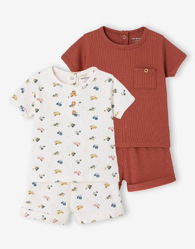 Pack of 2 organic cotton pyjama