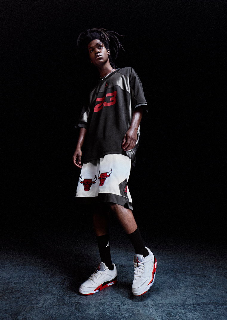 man with jordan clothings