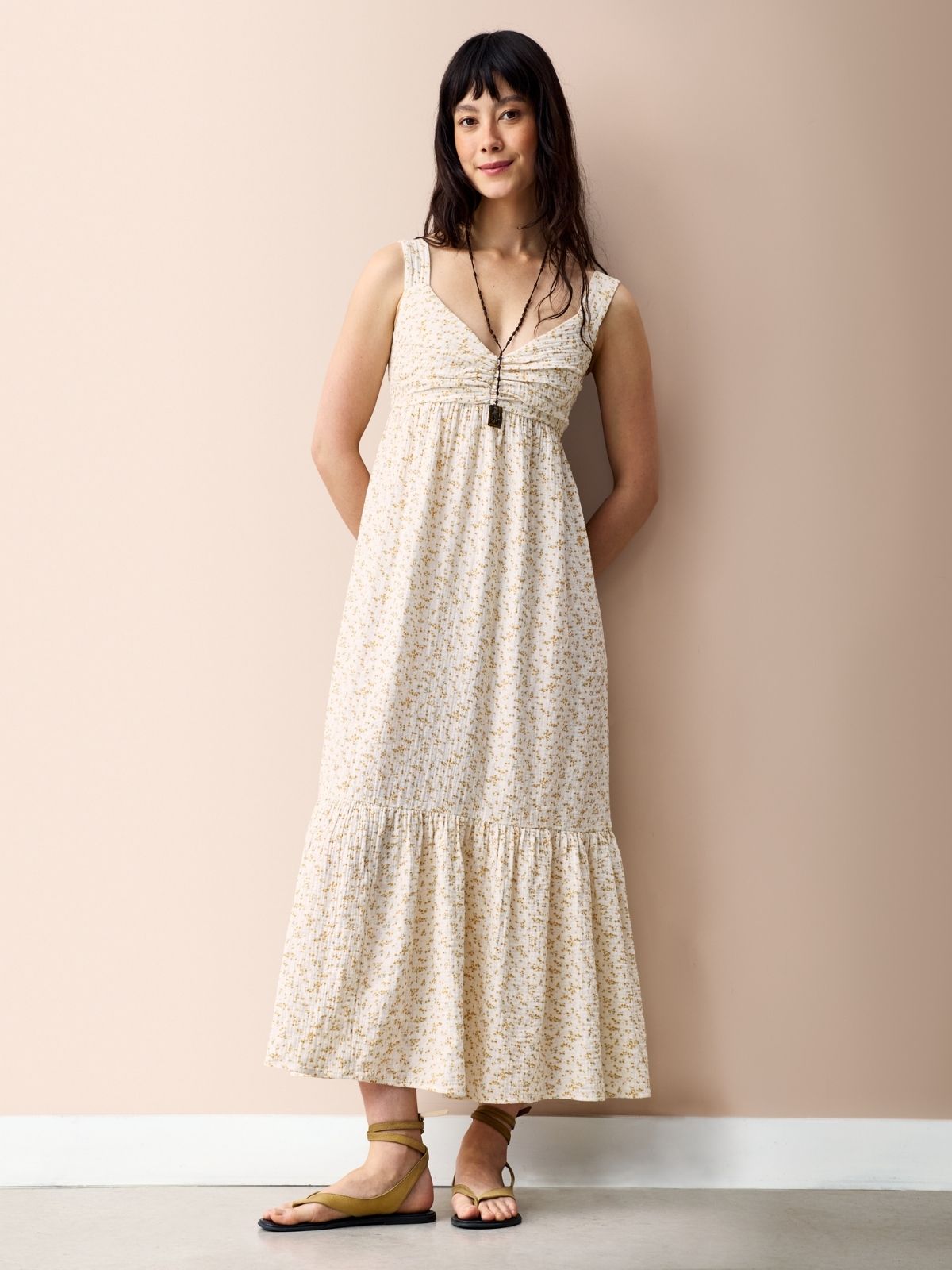 Ivy Double Cotton Gauze Dress - Ditsy Print BY IRIS  Regular price£145.00