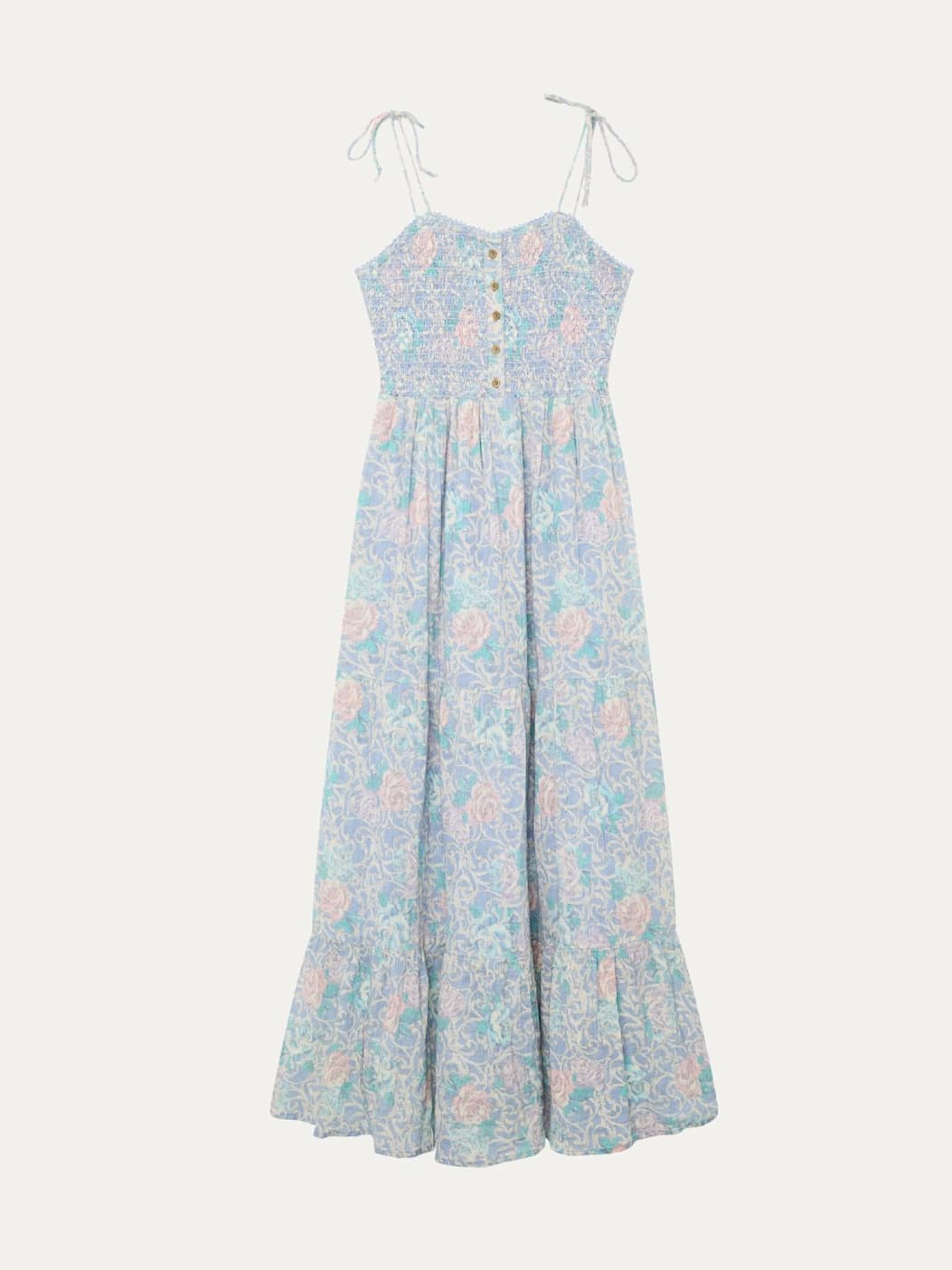 Julie Strapless Print Dress - Light Blue MAISON HOTEL  Regular price£169.00