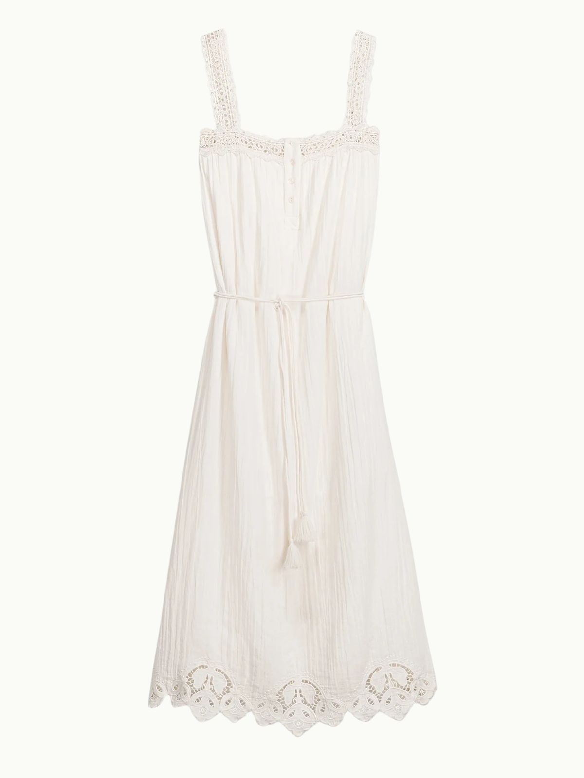 Madera Double Cotton Gauze Dress - Off White LOUISE MISHA  Regular price£177.00