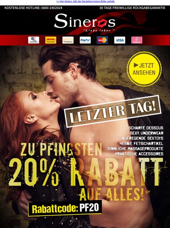 ‼️ Nur noch heute: 20% exklusiver Rabatt zu Pfingsten