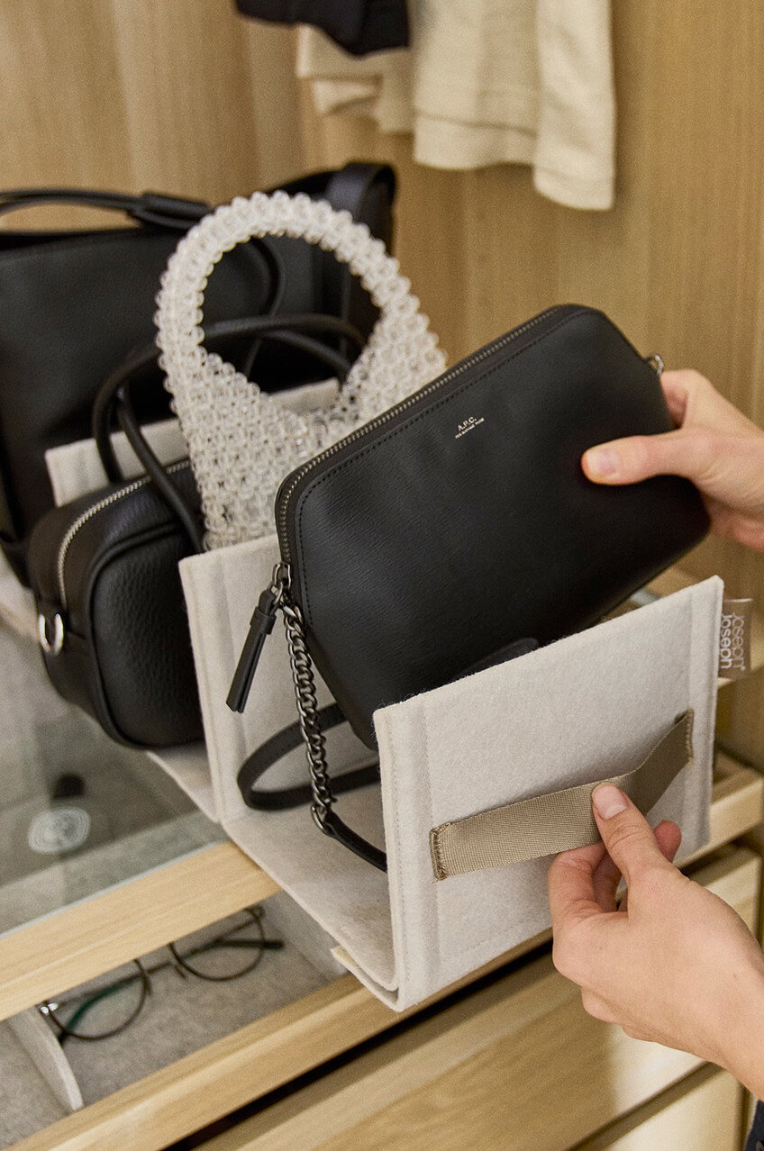 Orderly™ Ecru Wardrobe Handbag Storage Organiser